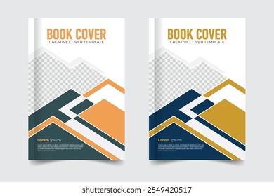 Premium Vector Fondo creativo y minimalista Fondo moderno Cubierta de libro colorido, nuevo informe anual corporativo y moderno, cubierta de negocios lista para imprimir o diseño elegante de la cubierta del libro
