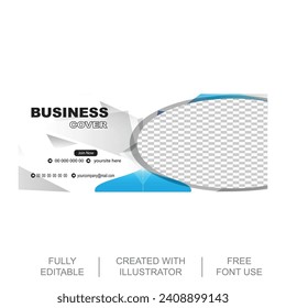 Premium Vector Creative modern business facebook cover design template Free