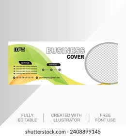 Premium Vector Creative modern business facebook cover design template Free