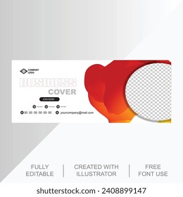 Premium Vector Creative modern business facebook cover design template Free