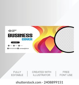 Premium Vector Creative modern business facebook cover design template Free