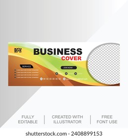 Premium Vector Creative modern business facebook cover design template Free