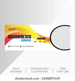 Premium Vector Creative modern business facebook cover design template Free