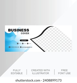 Premium Vector Creative modern business facebook cover design template Free