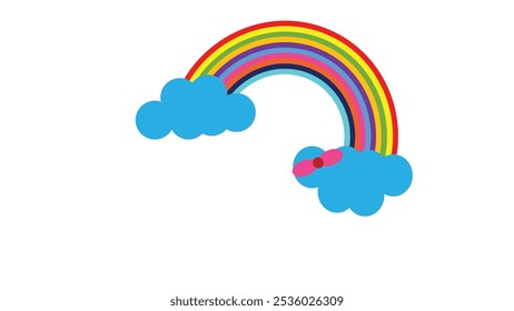 Premium Vector | Cute baby rainbow