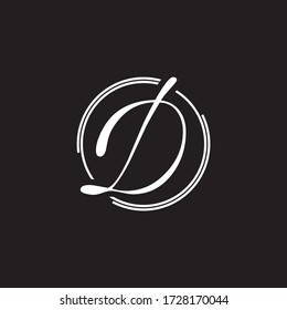 Premium Vector D Letter Logo.Schönes Minimalist Logotypdesign für Branding,Elegantes Identitätsdesign.