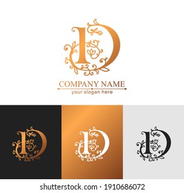 Premium Vector D logo. Monnogram, lettering. Personal logo or sign for branding an elite company.