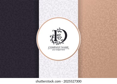 Premium Vector D logo. Monnogram, lettering. Personal logo or sign for branding an elite company. Vector design.