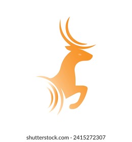 Premium Vector | Deer logo design, simple abstract elk deer logo template illustration.