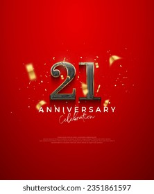 Premium vector design, for the 21st anniversary celebration.