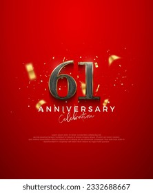 Premium vector design, for the 61st anniversary celebration. Premium vector background for greeting and celebration.