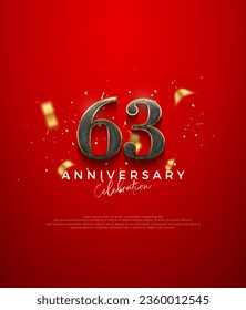 Premium vector design, for the 63rd anniversary celebration. Premium vector background for greeting and celebration.