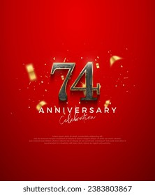 Premium vector design, for the 74th anniversary celebration. Premium vector background for greeting and celebration.