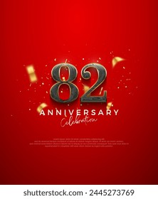 Premium vector design, for the 82nd anniversary celebration. Premium vector background for greeting and celebration.