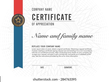 Premium vector design certificate. luxury, modern,