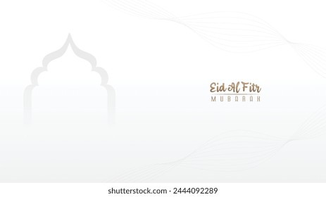 premium vector design for congratulations on Eid al-Fitr for Muslims, with an elegant, minimalist composition	