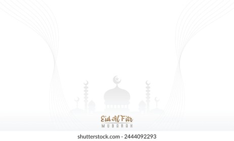 premium vector design for congratulations on Eid al-Fitr for Muslims, with an elegant, minimalist composition	