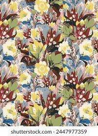 Premium vector digital image printing factory, solid natural seamless pattern textile and wrapping paper design allover,  