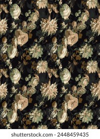Premium vector digital image printing factory, solid natural seamless pattern textile and wrapping paper design allover,  