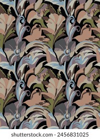 Premium vector digital image printing factory, solid natural seamless pattern textile and wrapping paper design allover