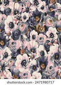 Premium vector digital image printing factory, solid natural seamless pattern textile and wrapping paper design allover,  