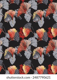 Premium vector digital image printing factory,  feather solid natural, seamless pattern textile and wrapping paper design allover,