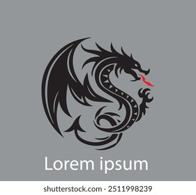 Premium Vector | Dragon logo icon design illustration. Dragon - High Quality Vector Logo - Vector illustration ideal for T-shirt.