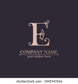 Premium Vector E logo. Monnogram, lettering. Personal logo or sign for branding an elite company.