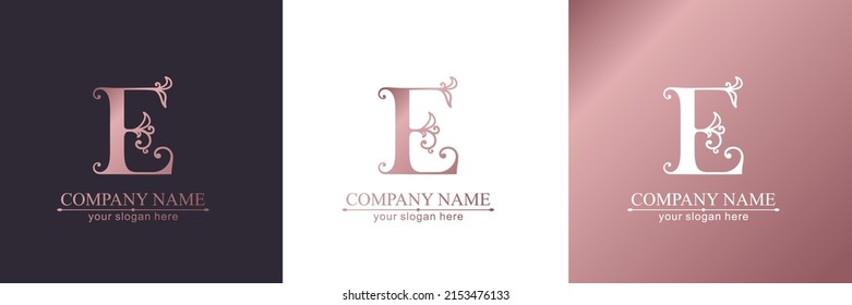 Premium Vector E logo. Monnogram, lettering. Personal logo or sign for branding an elite company.