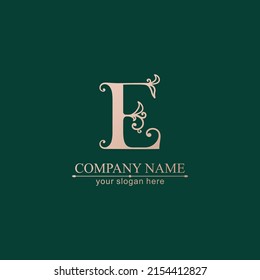 Premium Vector E logo. Monnogram, lettering. Personal logo or sign for branding an elite company.