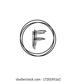 Logotipo de carta Vector F Premium.Bonito diseño de logotipo minimalista para marca,Diseño de identidad elegante.