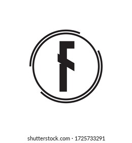 Premium Vector F Letter Logo.Schönes Minimalist Logotypdesign für Branding,Elegantes Identitätsdesign.
