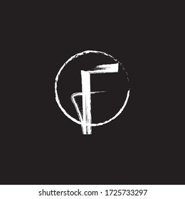 Logotipo de letra Premium Vector F.Hermoso diseño de logotipo minimalista para marca,Diseño de identidad elegante.
