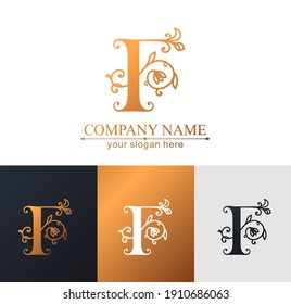 Premium Vector F logo. Monnogram, lettering. Personal logo or sign for branding an elite company. Vector design.