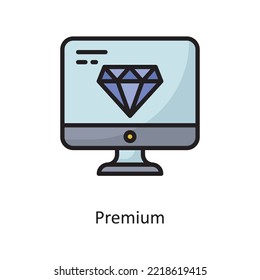 Premium Vector gefüllt mit Outline Icon Design Illustration. Cloud-Computing-Symbol auf weißem Hintergrund - EPS10-Datei