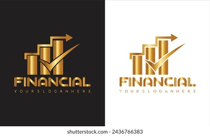 Diseño de logotipo Premium Vector Finance.