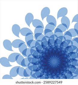Premium Vector  A flower with a white background and a blue flower in the middle.