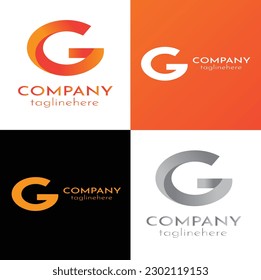 Premium Vector G Logo in different color variations. Beautiful Logotype design for luxury company branding.