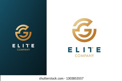 Premium Vector G Logo in two color variations. Beautiful Logotype for luxury branding. Elegant and stylish design for your company.