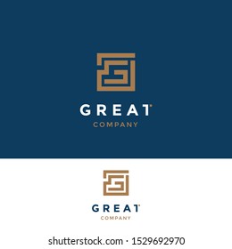 Premium Vector G Logo in two color variations. Beautiful Logotype for luxury branding. Elegant and stylish design for your company