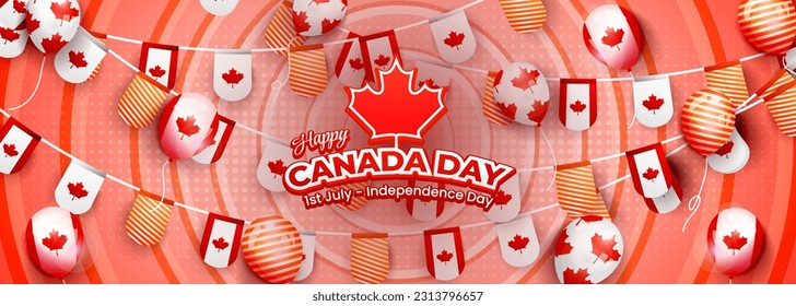 Premium vector gradient illustration for canada day celebration