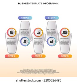 Premium Vector | Gradient infographic steps template