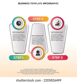 Vector Premium | Plantilla de pasos infográficos degradados