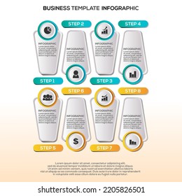 Premium Vector | Gradient infographic steps template