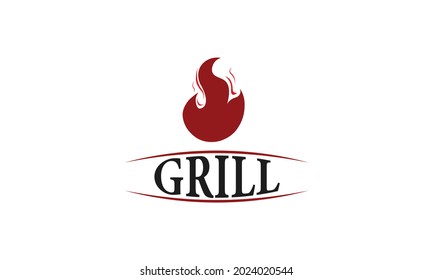 Logotipo de parrilla portadora de primera calidad, barbacoa, cerdo, asado, tenedor, plantilla de espátula