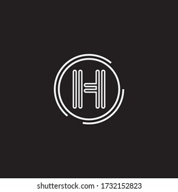 Logotipo de la letra H del vector premium.Diseño de logotipo minimalista para marca, diseño de identidad elegante.