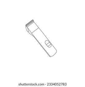 Vector Premium | Peluquería de arte de la línea de la máquina de peinador de pelo herramienta profesional de la línea vectorial arte,