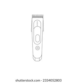 Premium Vector | Hair clipper machine line art style hairdresser professional tool vector line art,