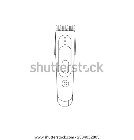 Premium Vector | Hair clipper machine line art style hairdresser professional tool vector line art,