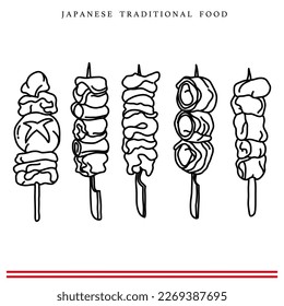 Premium Vector | Hand Draw Sushi Set For Japanese Cuisine Restaurant